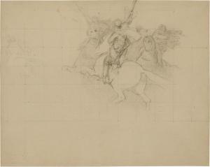 DELAMAIN Paul 1821-1882,Compositional Study of a Charging Algerian Horseman,Sotheby's GB 2021-10-25