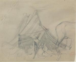 DELAMAIN Paul 1821-1882,horse and tent,Ewbank Auctions GB 2020-03-19