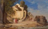 DELAMAIN Paul 1821-1882,Oriental coastal landscape with figures and rider,Galerie Koller 2014-09-19