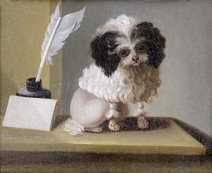 DELAMARRE Jacques Barthelemy 1700-1700,Pompon: Der Schoßhund von Marie Antoin,1780,Galerie Bassenge 2016-11-25