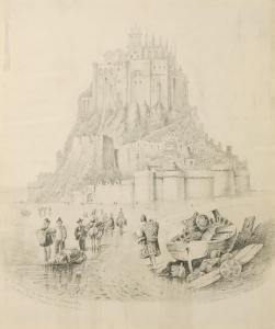 DELAMOTTE William Alfred 1775-1863,Le Mont St Michel,1837,Alliance Encheres FR 2007-04-16