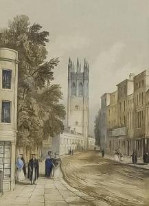 DELAMOTTE William Alfred,Magdalen College from the High Street, Oxford,Canterbury Auction 2021-06-05