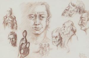 DELANEY Liam 1900-1900,HEAD STUDIES,1980,Ross's Auctioneers and values IE 2023-07-19
