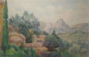 DELANGLE MAREVERY Yvonne 1882-1974,Paysage du Midi,Osenat FR 2010-11-13