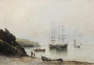 DELANGLE P. E 1900-1900,Coastal Landscape,Brunk Auctions US 2012-07-14