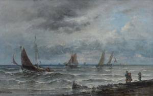 DELANGLE P. E 1900-1900,Mer agitée,Aguttes FR 2017-04-19
