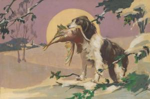 DELANO BRIGGS RICHARD 1914-1979,Portrait of a hunting dog,Aspire Auction US 2017-05-27