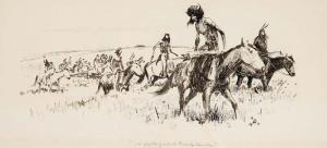 DELANO Gerard Curtis 1890-1972,A Fighting Retreat Towards Canada,Scottsdale Art Auction 2013-04-06