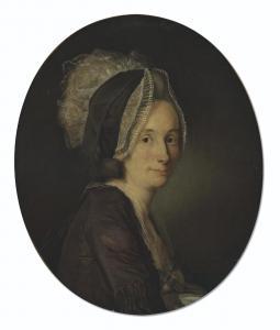 DELAPIERRE Nicolas Benjamin 1739-1800,Portrait de femme à la cornette,1781,Christie's GB 2021-11-24