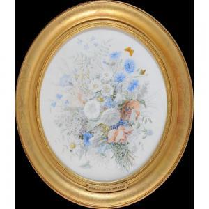 DELAPORTE Rosine Ant. Bessin 1807-1876,Bouquet de fleurs,1847,Herbette FR 2017-01-29