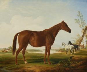 DELATTRE Henri 1801-1876,Fashion in a Landscape with Horses Beyond,1855,Sotheby's GB 2022-10-25