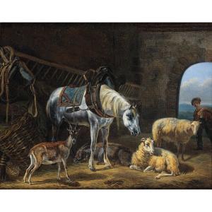 DELATTRE Henri 1801-1876,The stable,Tajan FR 2018-03-22