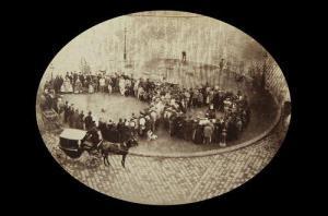 DELAUNAY Alphonse 1827-1906,La place de Clichy. Spectacles de rue,Ader FR 2013-11-17