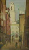 DELAUNAY C,« rue animée à Lisbonne »,1949,Chevau-Legers Encheres Martin-Chausselat FR 2013-09-29