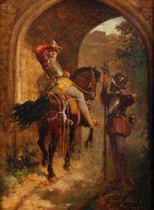 DELAUNAY J.,Cavalier et garde à la porte d'un fort,Brissoneau FR 2014-11-28