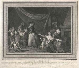 DELAUNAY Robert 1749-1814,signora in visita ad una famiglia,1786,Bertolami Fine Arts IT 2021-04-29