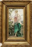 DELAUNAY,Study of a classical maiden standing full length on a terrace,Rosebery's GB 2013-09-10