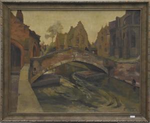 DELAUNOIS Albert 1895-1936,Vue de Bruges,1928,Rops BE 2019-10-06