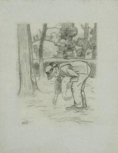 DELAVALLEE Henri 1862-1943,Le Ramasseur de châtaignes,Christie's GB 2023-10-25