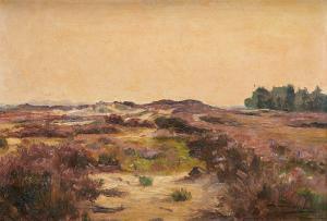 DELDERENNE Leon 1864-1921,Paysage avec bruyères,Horta BE 2021-11-15