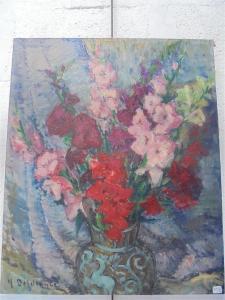 DELDICQUE Yvonne 1895-1979,Bouquet de Glaïeuls,Julien Debacker FR 2019-08-26