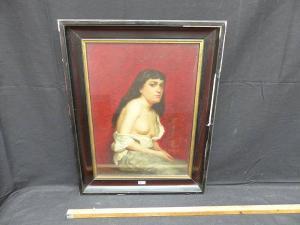 DELECLUSE Auguste Joseph 1855-1928,Portrait d\’une femme dénudée,VanDerKindere BE 2020-09-22