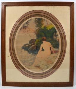 DELECLUZE Eugène 1882-1972,Femme au bain,Loizillon FR 2020-12-02