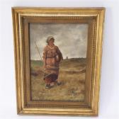 DELERAUX,Woman in field with windmill,Ripley Auctions US 2016-06-25