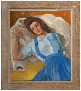 DELESCLUZE Edmond 1905-1993,Portrait de femme étendue ou Hope,Aguttes FR 2024-03-13