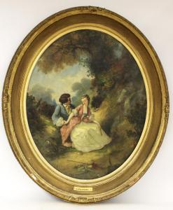 DELESSARD Auguste Joseph 1827-1890,The First Offer,1849,CRN Auctions US 2019-01-27
