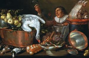 DELFF Cornelis Jacobsz. 1571-1643,A kitchen interior with a drinker, copper and ti,Palais Dorotheum 2018-10-23