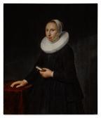 DELFF Jacob Willemsz. II 1619-1661,Portrait of a young lady holding a book, her hand,1645,Sotheby's 2022-05-26