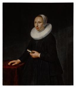 DELFF Jacob Willemsz. II 1619-1661,Portrait of a young lady holding a book, her hand,1645,Sotheby's 2022-05-26