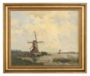 DELFGAAUW Gerardus Johannes 1882-1947,Windmill by the Shore,New Orleans Auction US 2022-03-26