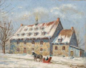 DELFOSSE Georges Marie Joseph 1869-1939,Paysage d'hiver,Heffel CA 2017-07-27