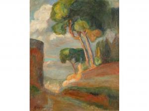 DELGOBE DENIKER Marguerite 1888-1974,Landscape with trees,Duke & Son GB 2014-04-10