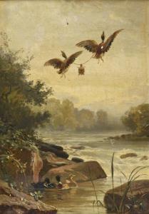 DELIERRE Auguste 1829-1890,La Tortue et les deux Canards,Etienne de Baecque FR 2020-09-21