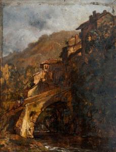 DELIERRE Auguste 1829-1890,Le pont sur l'Arget, à Foix,Marambat-Camper FR 2022-12-07