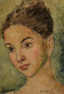 DELIGHIOZ Ecaterina Cristescu 1901-1990,Balerină – portret,GoldArt RO 2015-04-06