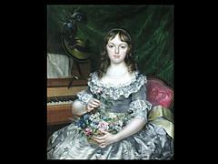 DELIN Nicolas Joseph 1741-1803,PORTRAIT EINES MÄDCHENS MIT BLUMENKORB VOR KLAVIER,Hampel 2007-06-22