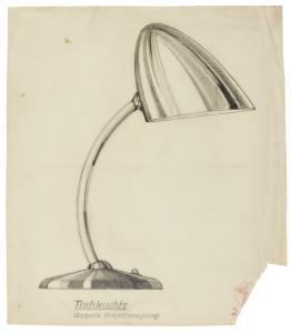 DELL Christian 1893-1974,DESIGN DRAWING OF A TABLE LAMP FOR GEBRÜDER KAISER,Sotheby's GB 2017-10-06