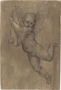 della BARTOLOMMEO DELLA PORTA Fra Baccio P.,Fliegender Putto mit Laute,Galerie Bassenge 2019-05-31