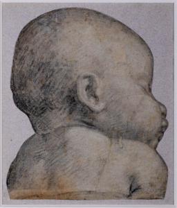 della BARTOLOMMEO DELLA PORTA Fra Baccio P. 1472-1517,PROFILE BUST OF A NEWBORN,Potomack 2023-04-05