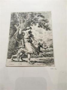 DELLA BELLA Stefano 1610-1664,Chasseur et son chien,Kapandji Morhange FR 2018-09-19