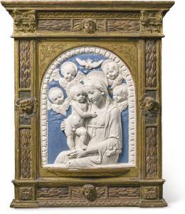 della ROBBIA Andrea,RELIEF OF THE VIRGIN ANDCHILD SURROUNDED BY ANGELS,c.1500,Sotheby's 2017-12-05