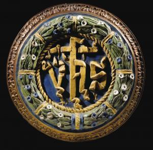 DELLA ROBBIA Luca 1474-1548,Christ entouré d'une guirlande de laurier,Sotheby's GB 2015-06-17