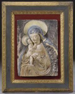 DELLA ROBBIA Luca 1474-1548,Vierge à l'Enfant,19th century,Conan-Auclair FR 2022-01-22