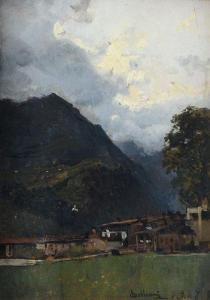 DELLEANI Lorenzo 1840-1908,Chiesetta di Bagneri,1887,Meeting Art IT 2016-06-22