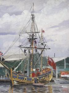 DELLER John,Moored rigged boat,Gorringes GB 2023-09-11