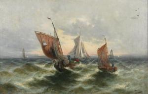 DELMAR V 1887-1990,Fischerboote auf bewegter See,DAWO Auktionen DE 2012-02-14